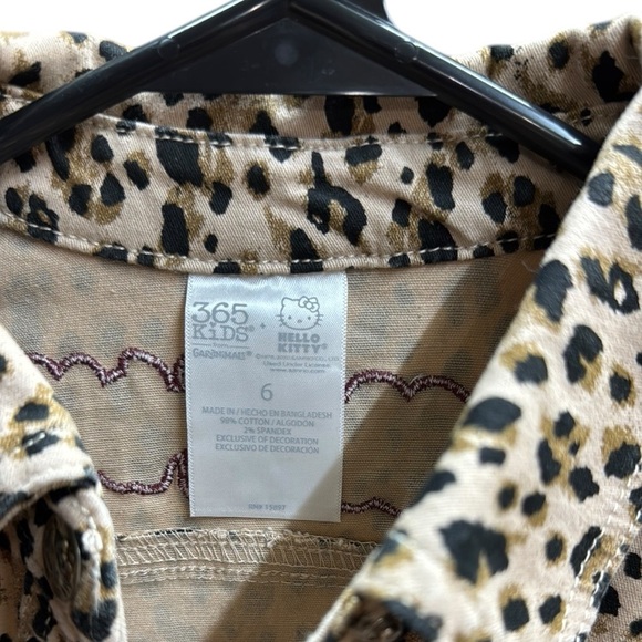 365 kids. Hello Kitty Brown and Black Jean Jacket with Trendy Design - Picture 3 of 4